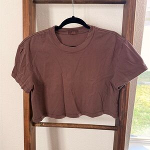 Nuuds Chocolate Brown Crop Top